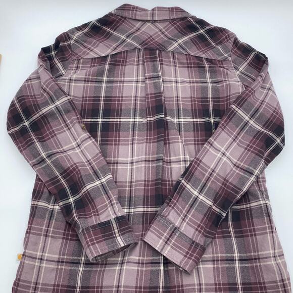 Carhartt Shirt Women’s Medium Fairview Western Plaid Purple & Brown Gorpcore - Picture 8 of 9